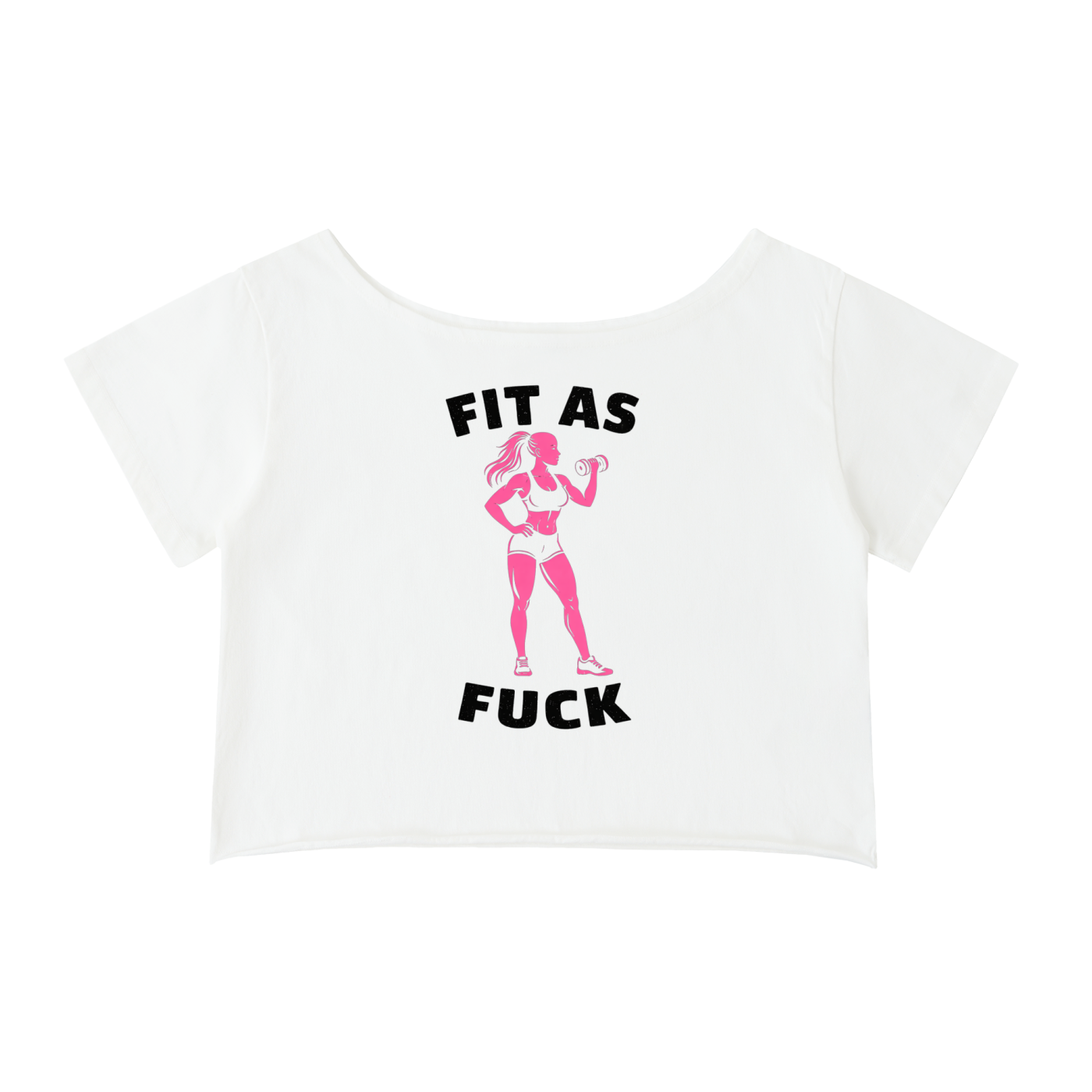 Fit AF | Off-Shoulder Crop Tee | WHITE
