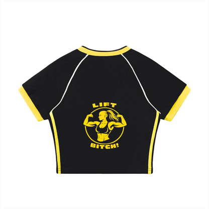 Lift Retro V-Neck Crop T shirt
