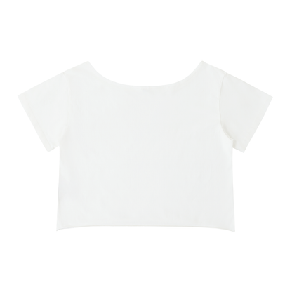 Fit AF | Off-Shoulder Crop Tee | WHITE