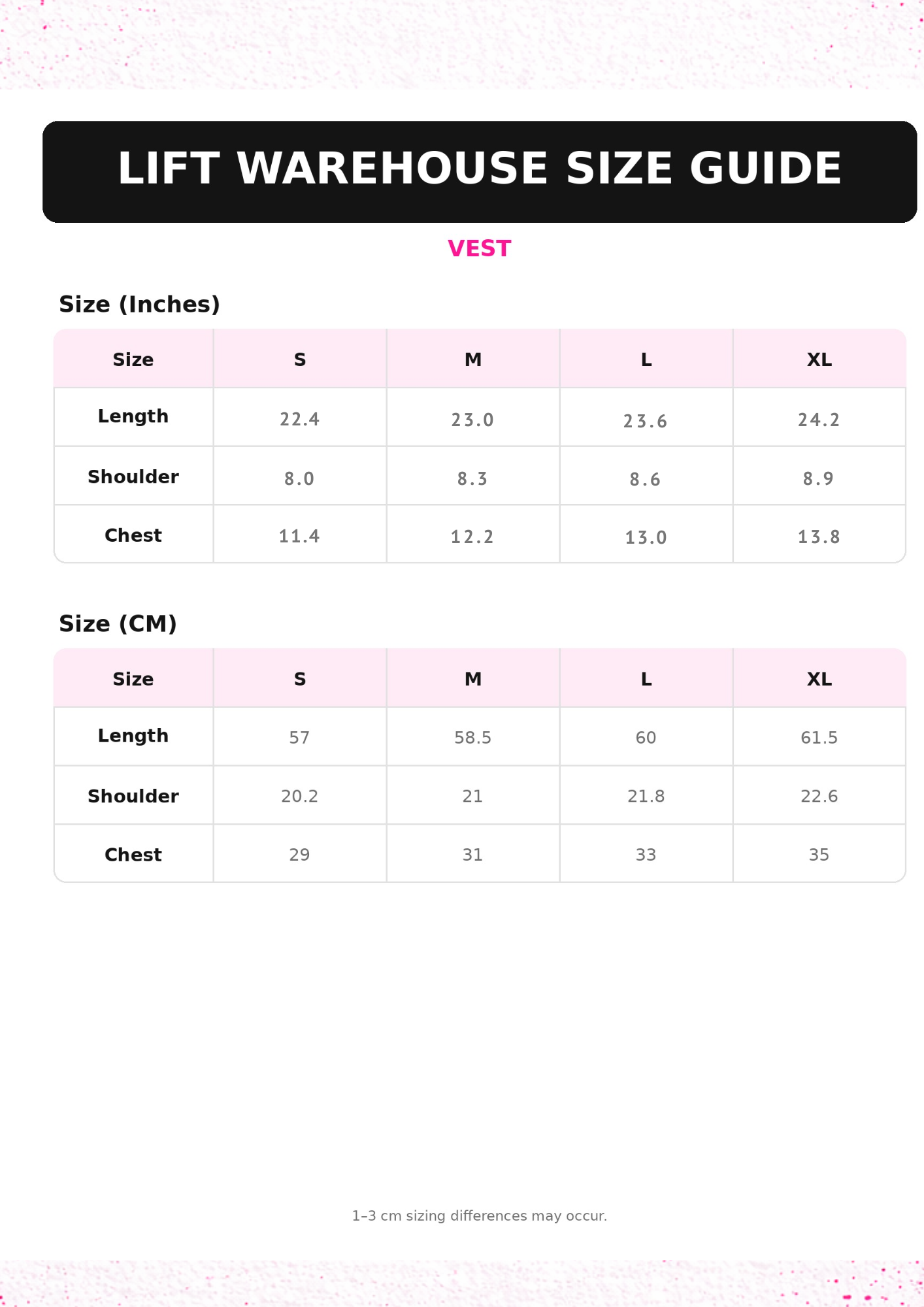 SLIM FIT Chest Day Vest