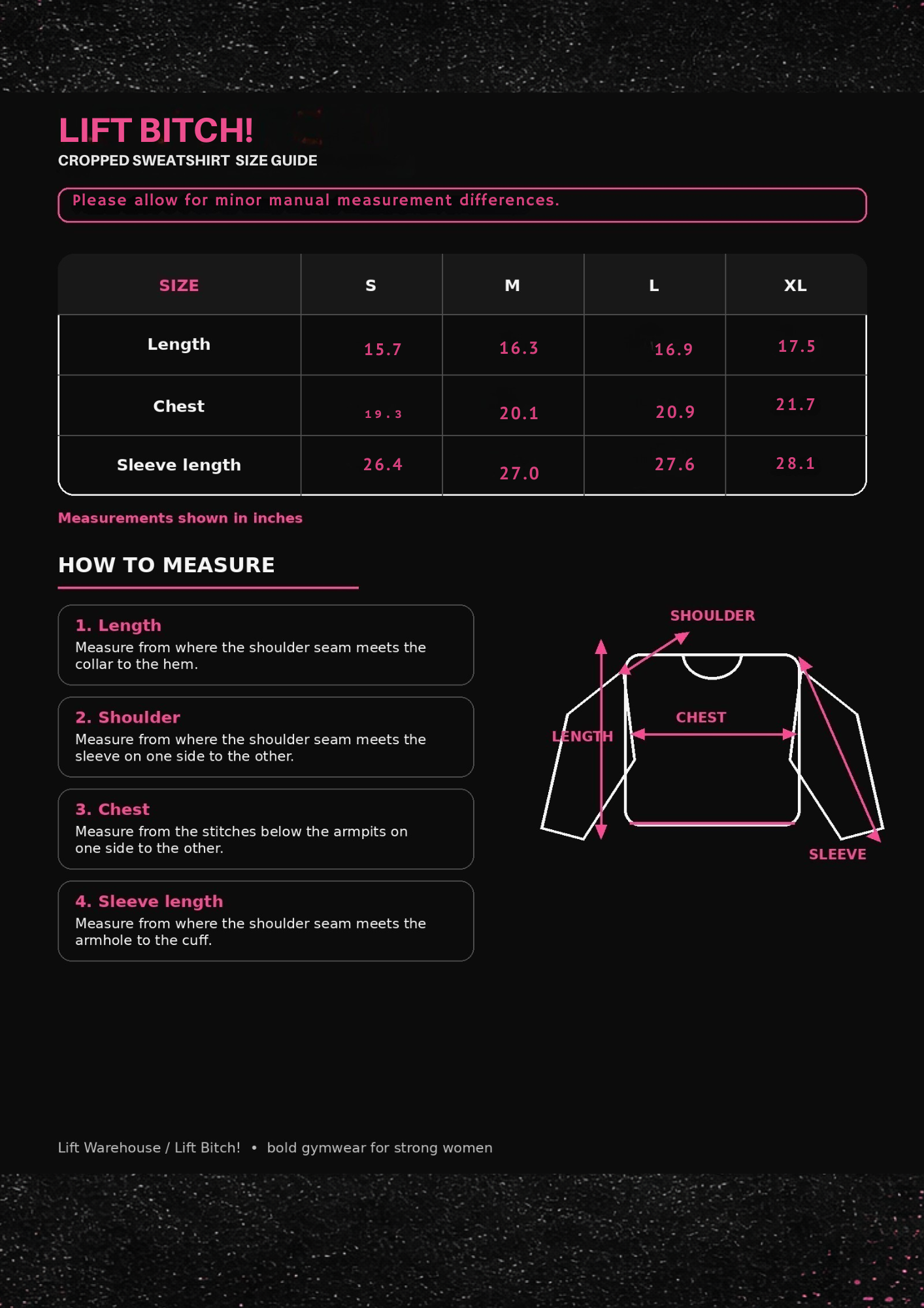 Lift Bitch! Cropped Sweatshirt